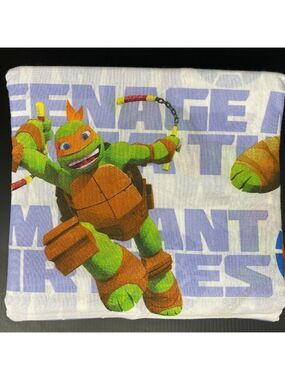 Nickelodeon Teenage Mutant Ninja Turtle Twin FLAT sheet cutter craft fabric 2015
